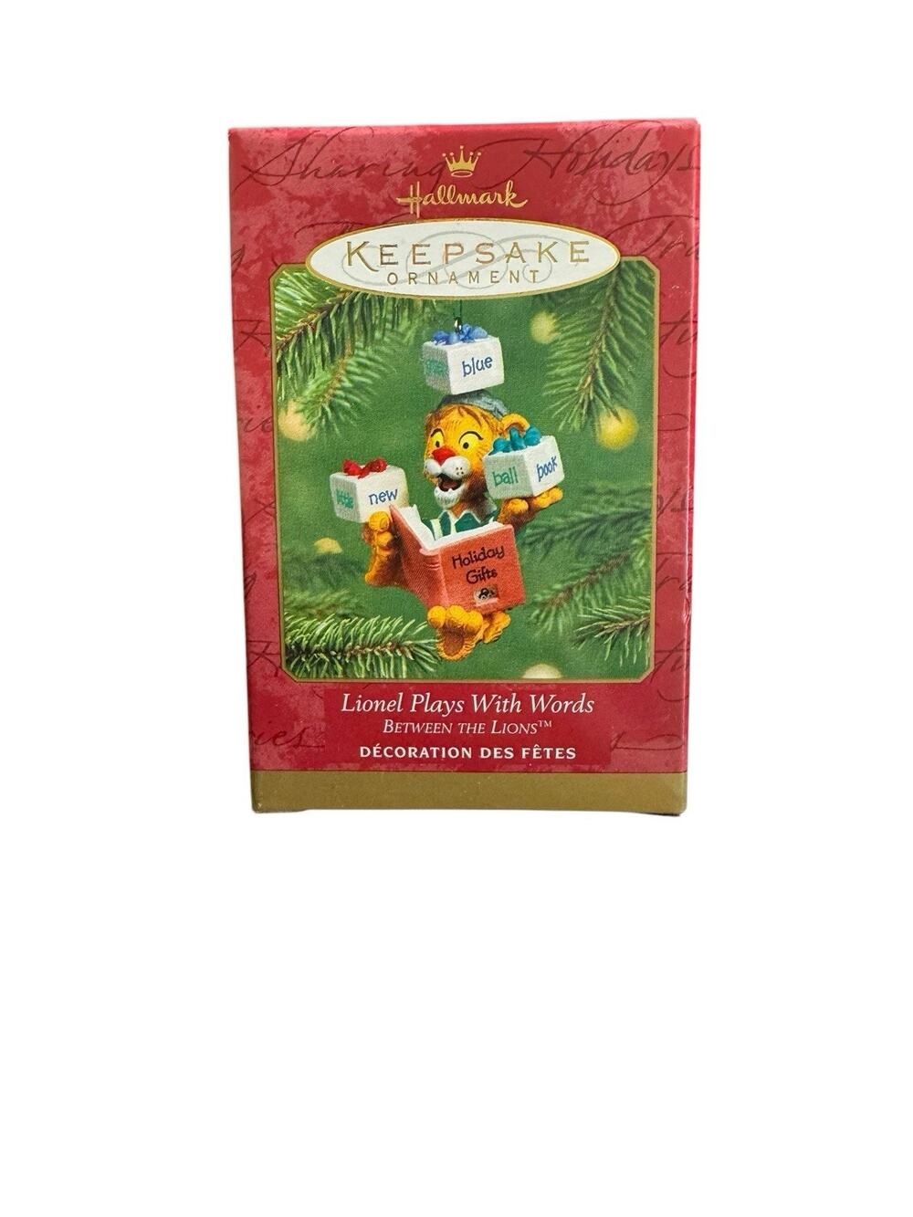 Hallmark Keepsake LIONEL PLAYS WITH WORDS Christmas Ornament Between The Lions